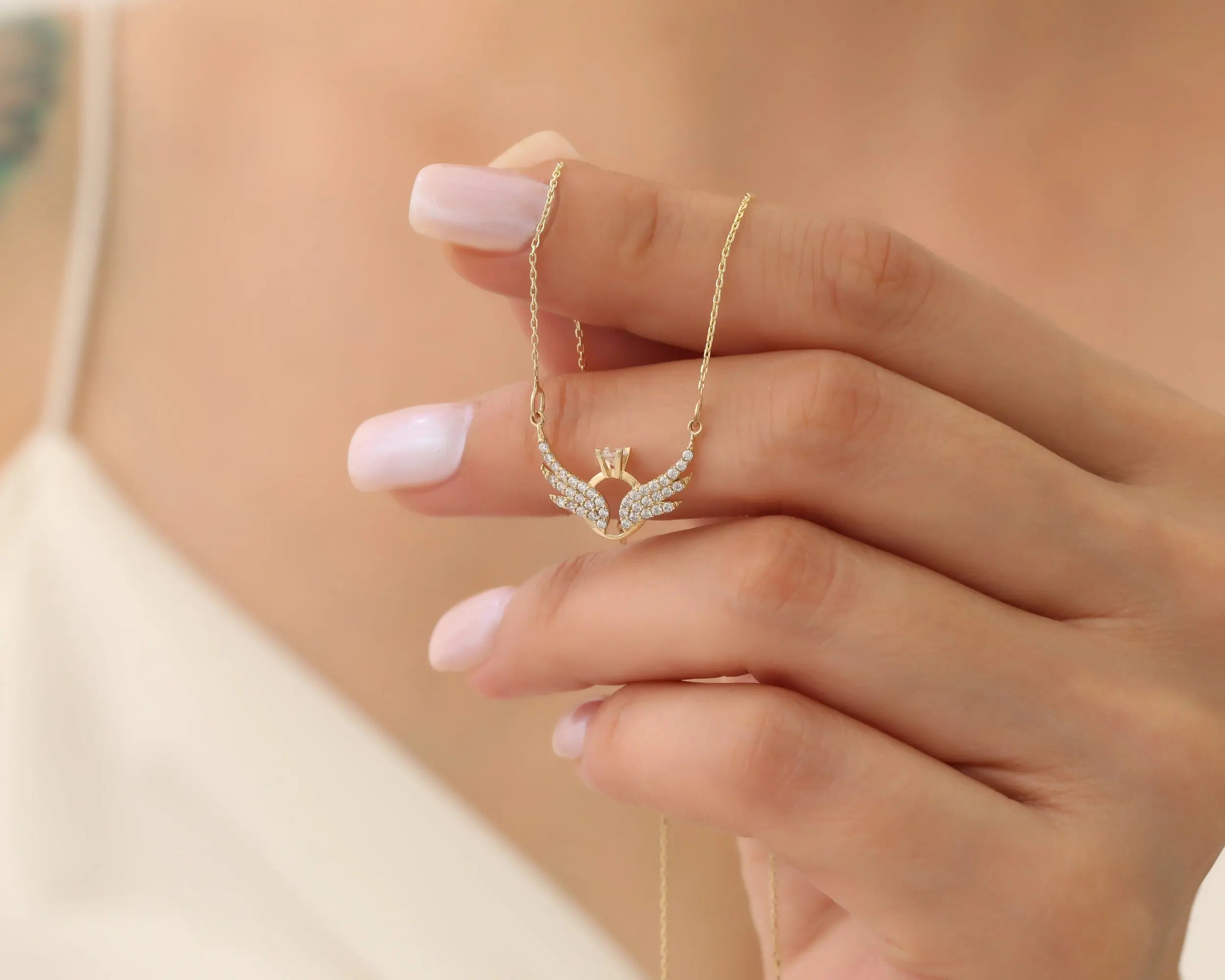 solid Gold Angel Wing