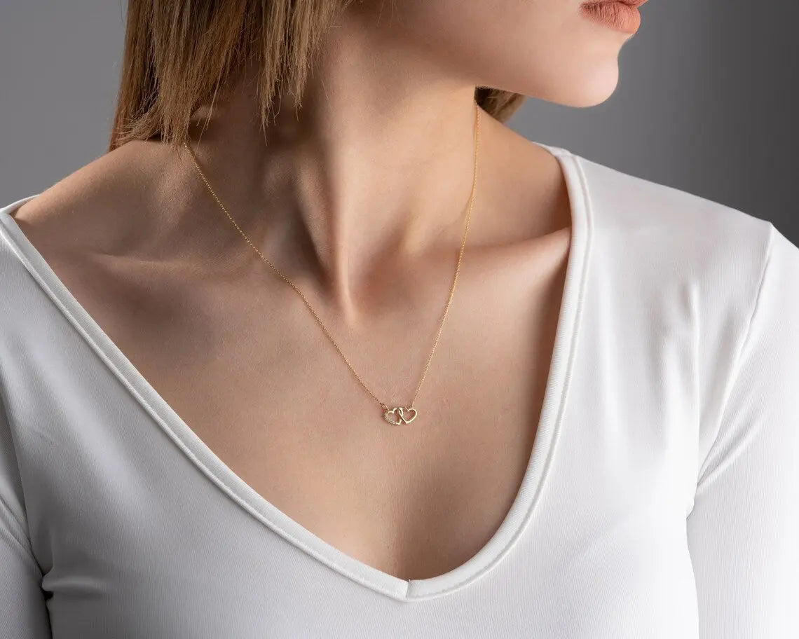 Women's Heart Necklace | Dainty Heart Necklace | Varto Jewelry