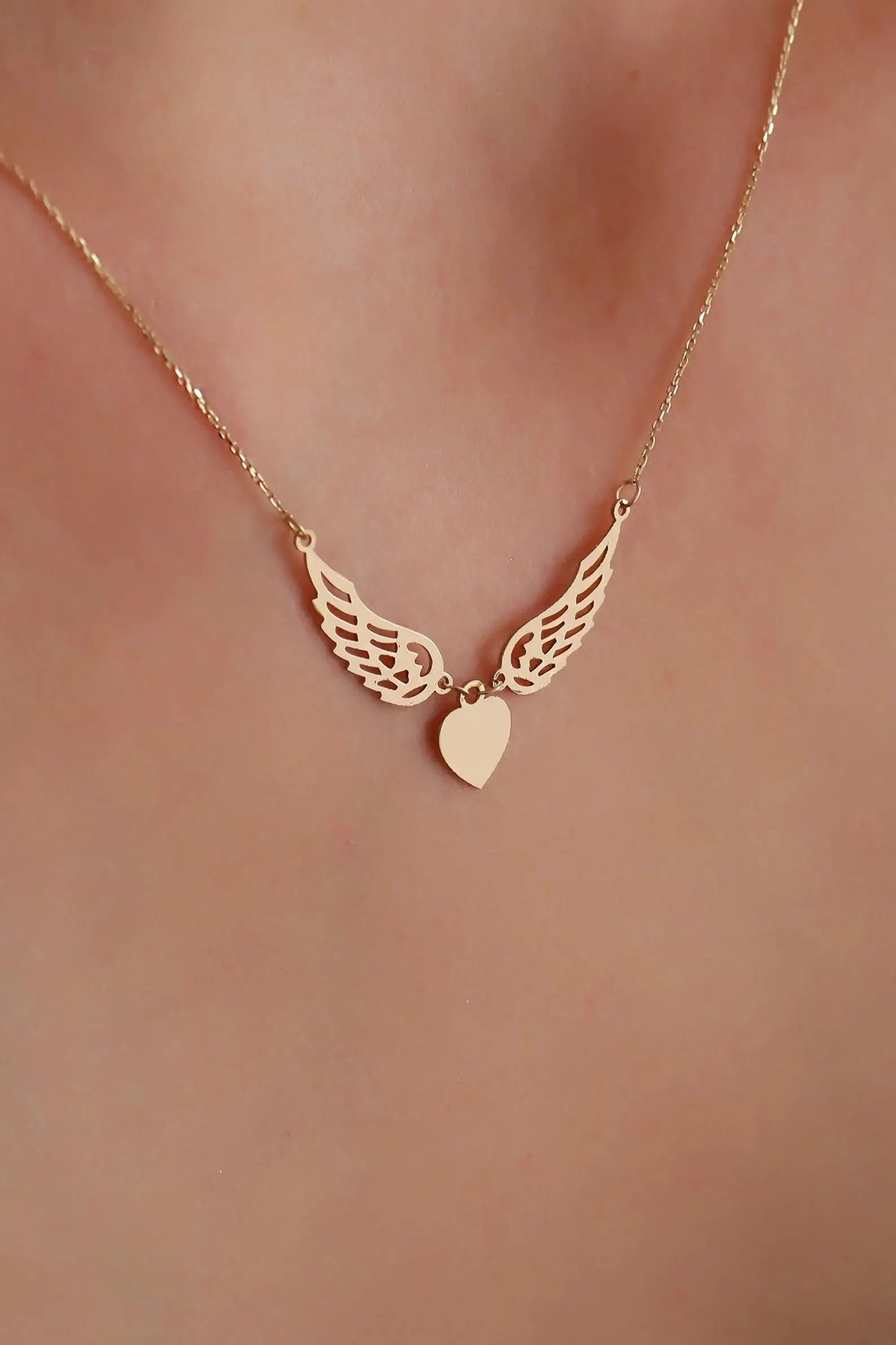 14K gold Angel's wing Necklace