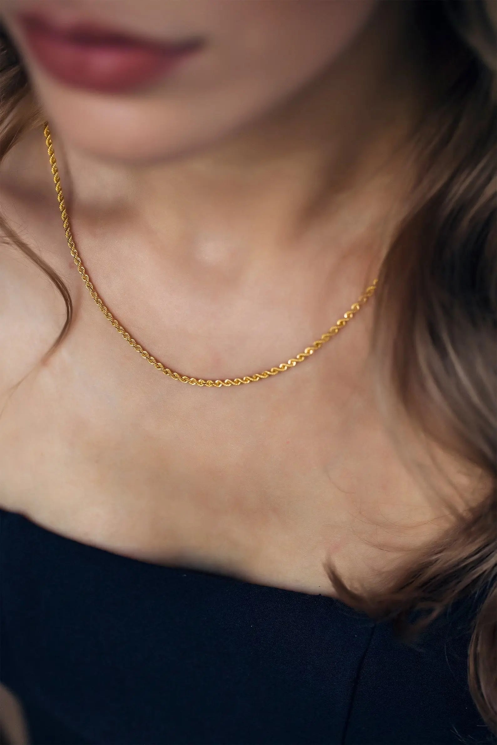 14k Gold Lotus Flower Necklace