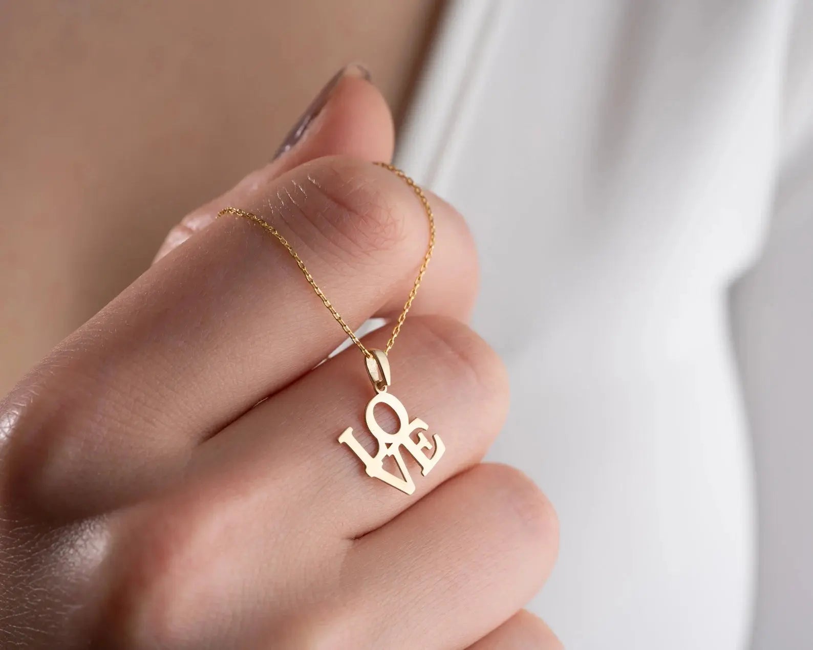 14K Gold Love Necklace