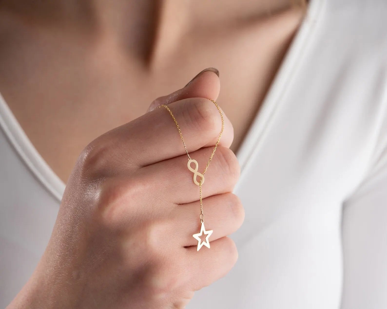 Infinity Star Pendant Necklace
