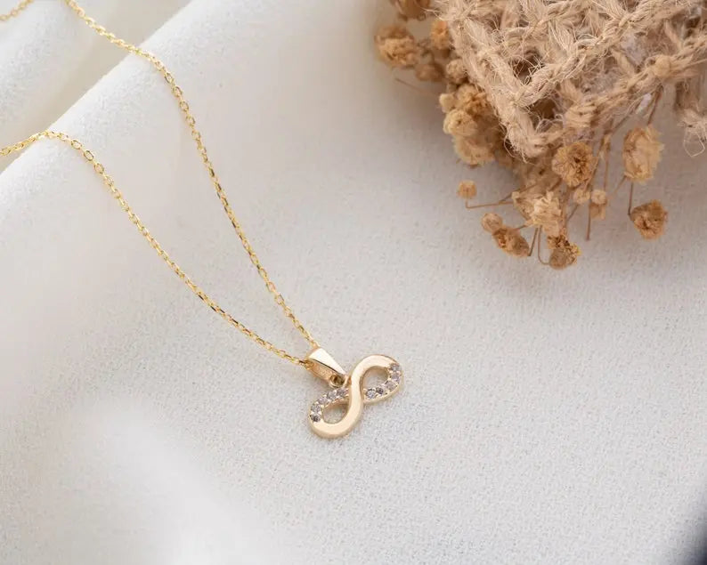 Infinity Gold Necklace | 14k Gold Snake Necklace | Varto Jewelry