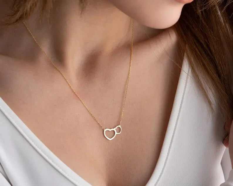 14K Gold Heart Necklace | 14K Gold Necklace for Women | Varto Jewelry