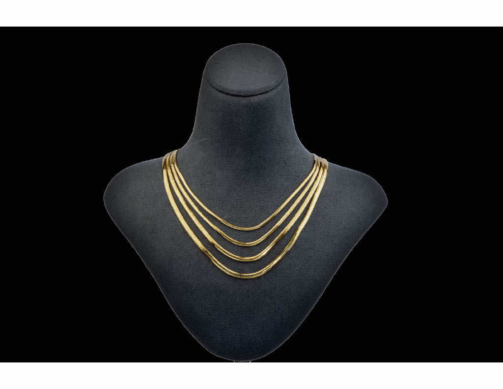 14K Gold Snake Necklace