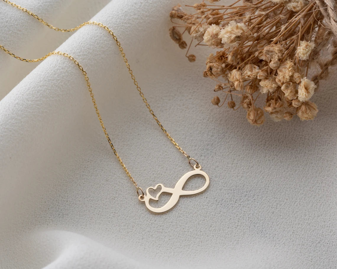 Infinity Pendant Necklace | 14k Gold Infinity Necklace | Varto Jewelry