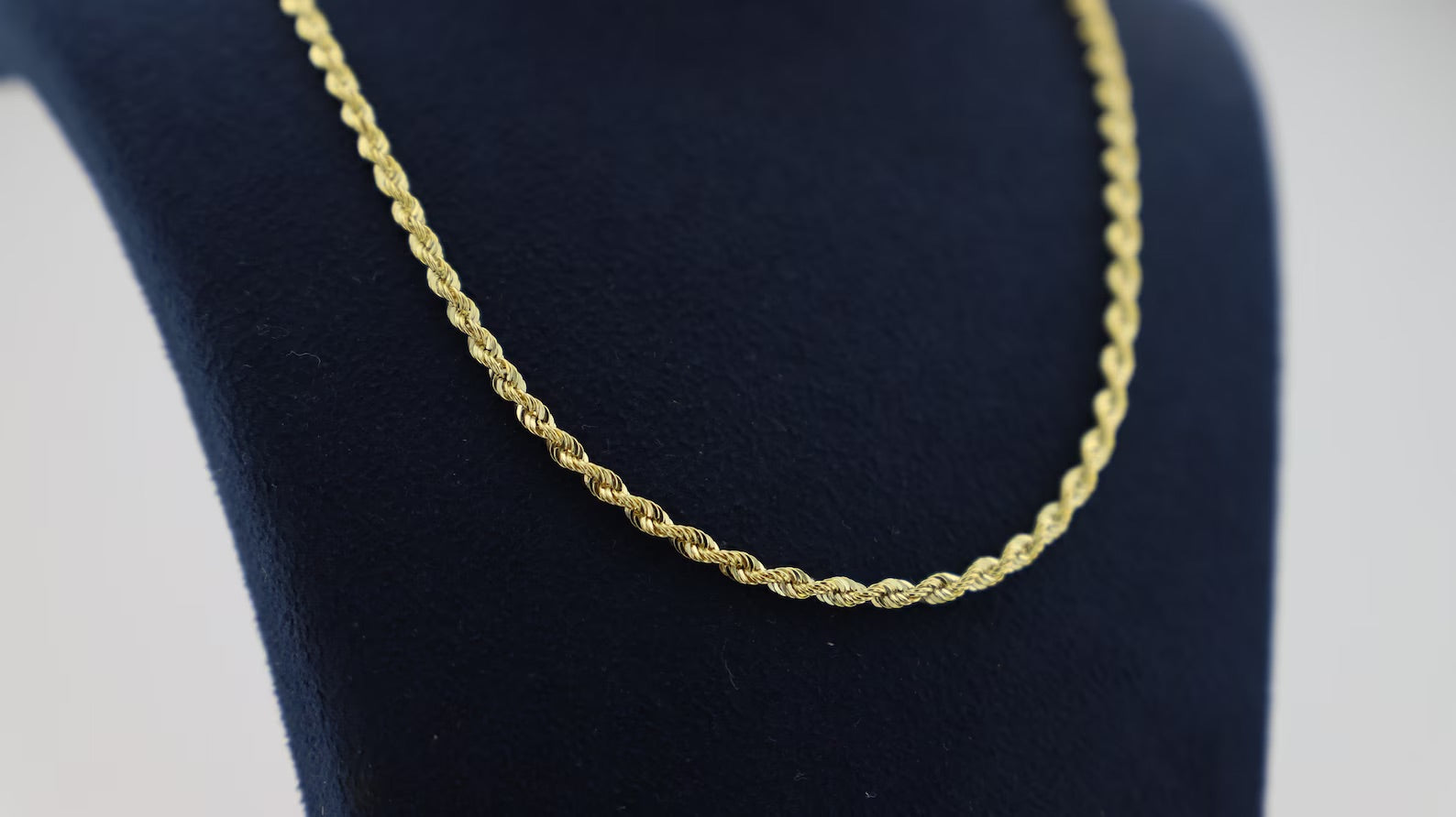 14K Gold Italian Rope Necklace