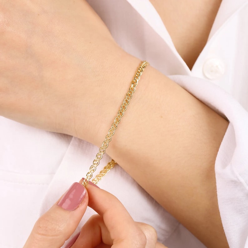Italy Gold Bracelet | Solid 14K Gold Nonna Bracelet | Varto Jewelry