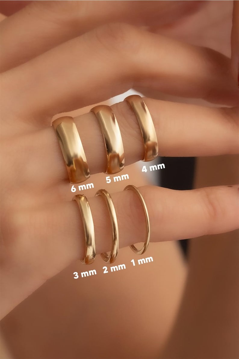 Womens Wedding Ring Gold | 14K Gold Wedding Rings Men | Varto Jewelry