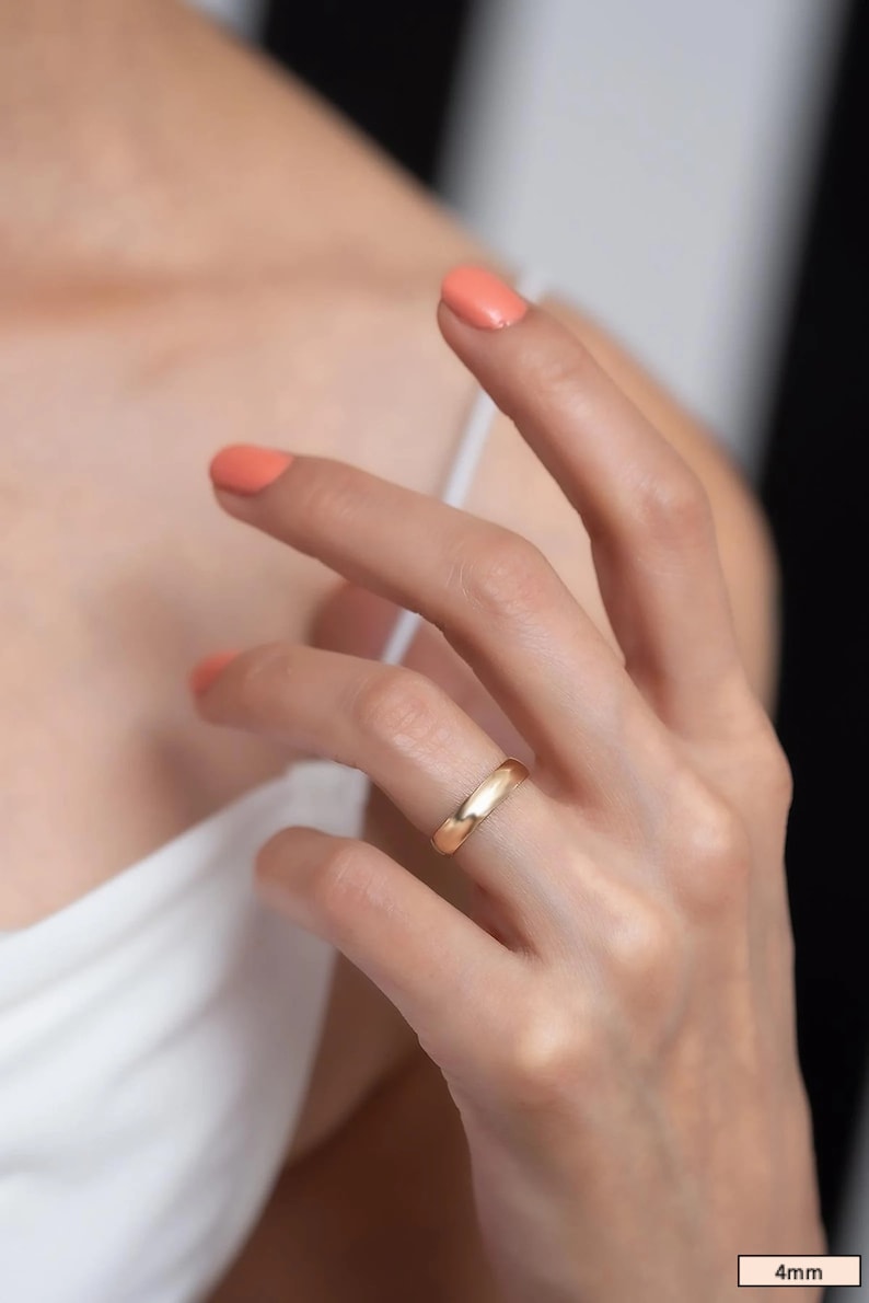 Womens Wedding Ring Gold | 14K Gold Wedding Rings Men | Varto Jewelry
