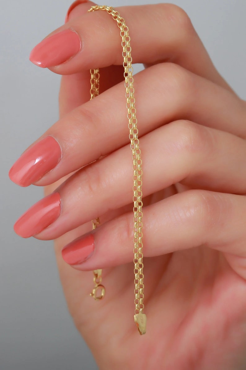 Gold Chain Bracelet Womens | Solid 14K Gold Bracelet | Varto Jewelry