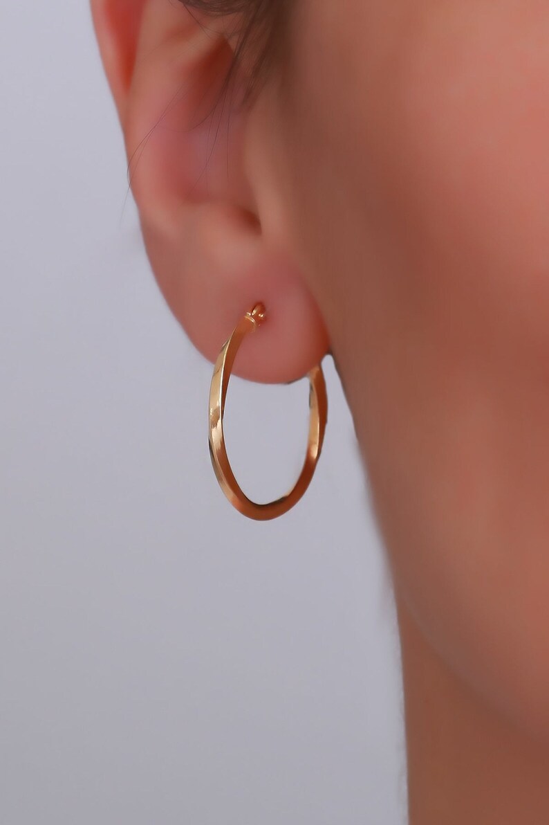 Gold Twist Hoop Earrings | 14K Gold ITALIAN Hoops | Varto Jewelry