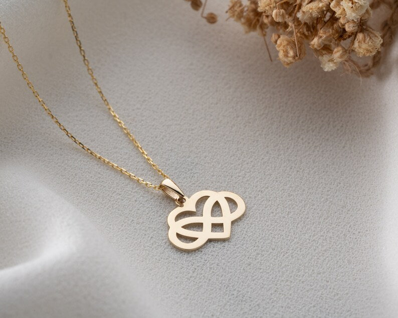 Heart Infinity Necklace | 14k Gold Infinity Necklace | Varto Jewelry