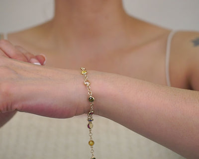 14K Real Gold Bracelet | Taylor Swift Bejeweled Bracelet | Varto Jewelry